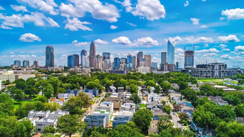 Charlotte NC skyline representing Exceleor LLC headquarters